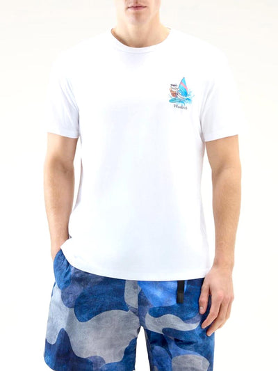 Woolrich T-shirt Uomo Cfwote0128mrut2926 Bianco