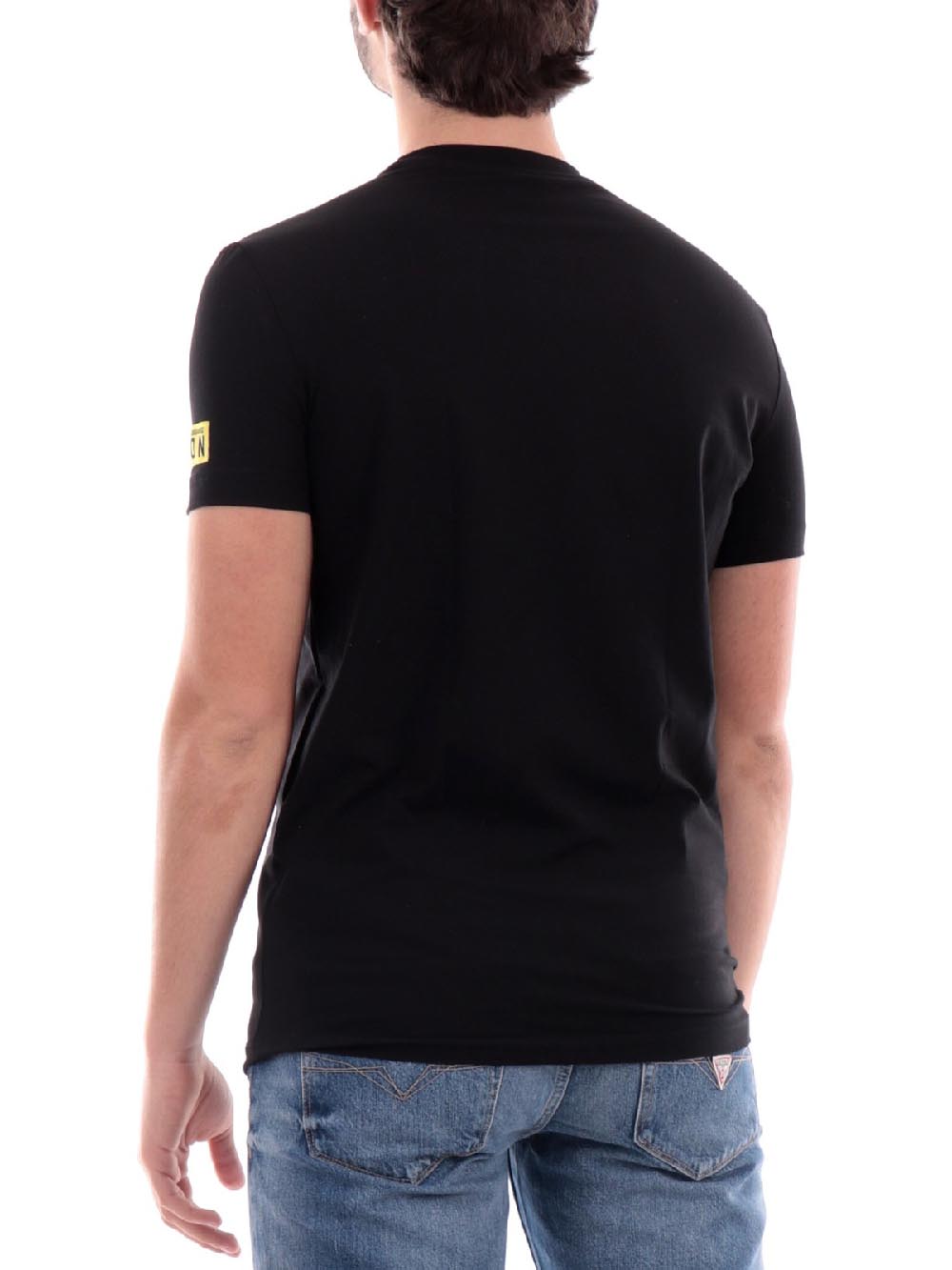 Dsquared2 T-shirt Uomo Nero giallo