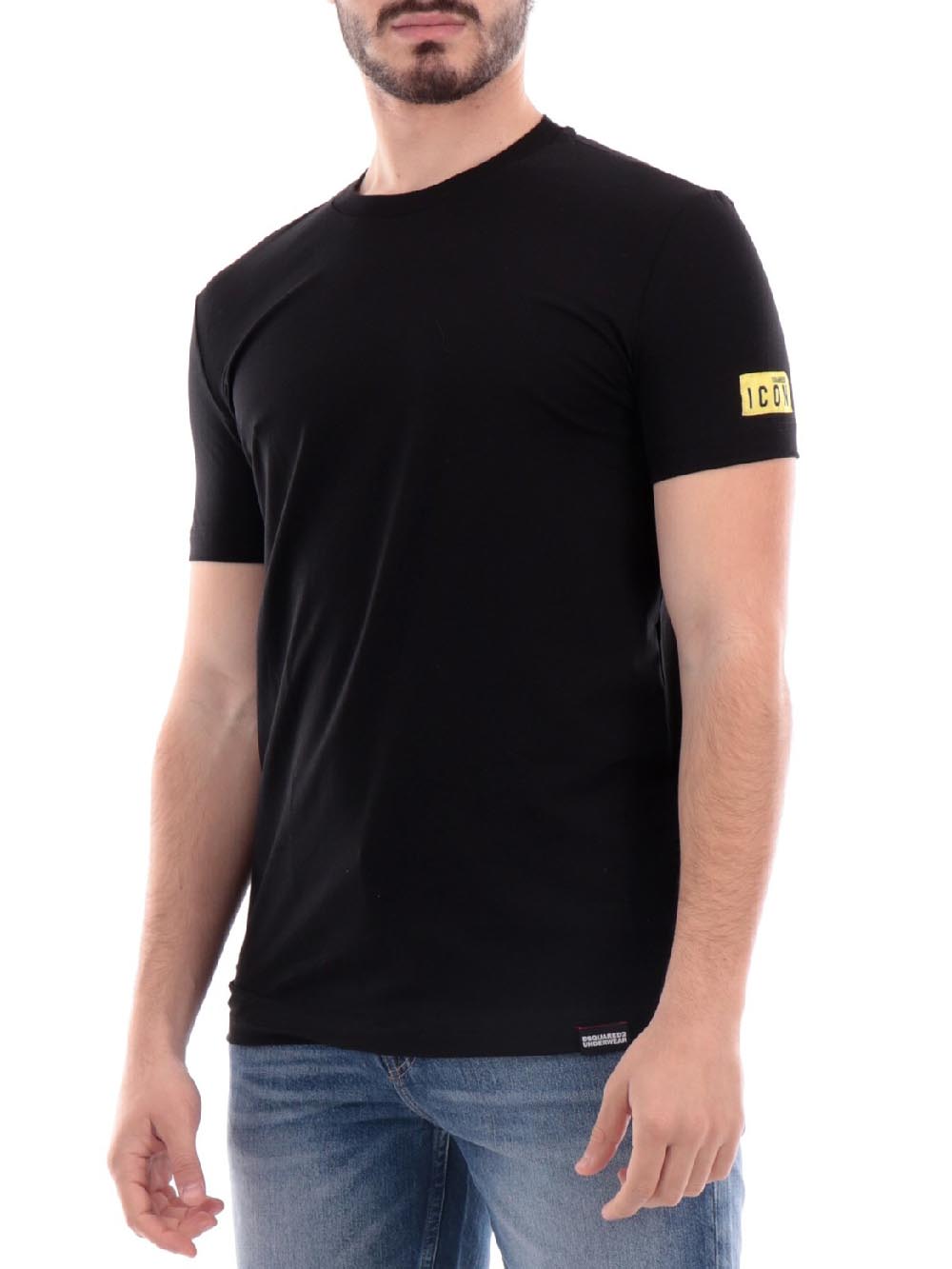 Dsquared2 T-shirt Uomo Nero giallo