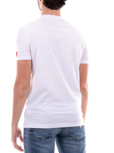 Dsquared2 T-shirt Uomo Bianco rosso